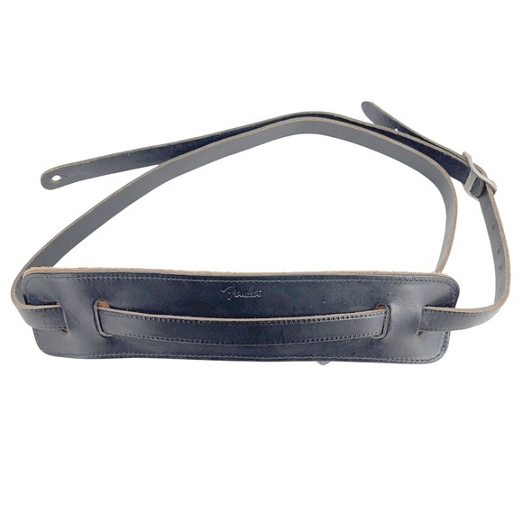 Fender Other - VTG Fender Genuine Leather Padded Guitar Strap Black Adjustable Made in Canada